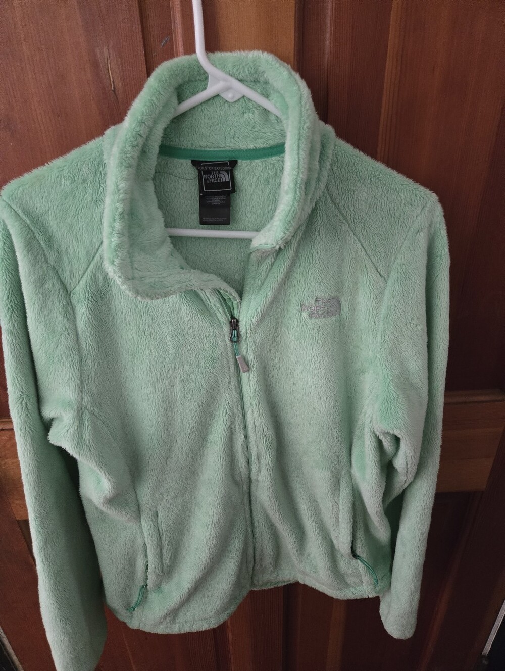 The North Face Mint Green Plush Fleece Jacket